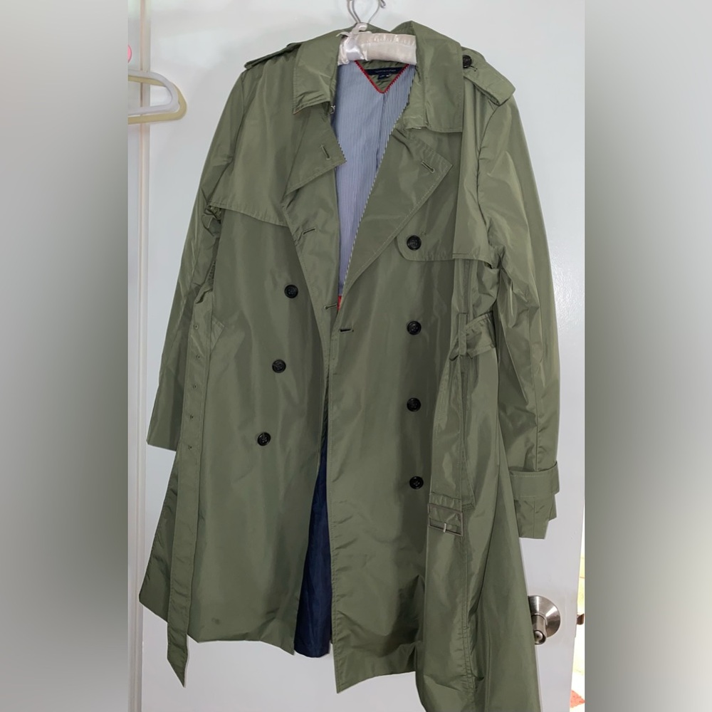 Tommy Hilfiger Rain Trench Coat XXL Olive Green